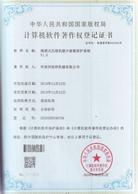 Diaphragm compressor diaphragm rupture protection system